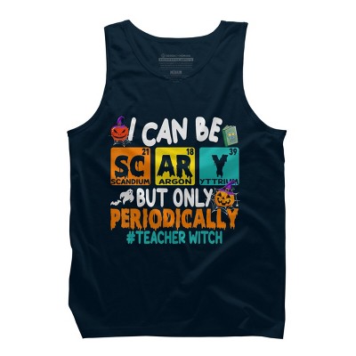 Men's Design By Humans I Can Be Scary But Only Periodically Science Halloween Gifts By lenxeemyeu Tank Top