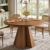 Tribesigns Round Dining Table for 4, Circle Kitchen Table with Pedestal Base, Space Saving, Dining Room, Living Room - 4 of 4