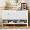 Bella Depot 55.1'' Storage Sideboard with 4 Doors and Open Shelf and 2-Tiers Double Hooks - 2 of 4