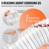 VEVOR Dust Collection Hose, 2.5'' x 20', Thickened PVC Material Puncture-Resistant Flexible Clear Hose with Carbon Steel Wire Coil - 4 of 4