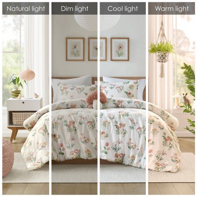 Intelligent Design Full/Queen Mina Mushroom Garden Comforter Set: Hypoallergenic Floral Bedding for Teens & All Ages — фото 7