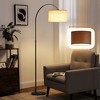 Frate Arc Floor Lamp - Height Adjustable, 90¡ã Rotatable Linen Shade, 2 Lampshade Colors, 71 Inch (Bulb Not Included)-The Pop Home - 2 of 4