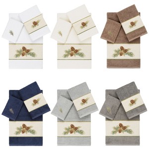 Linum Home Textiles 100% Turkish Cotton PIERRE Embellished Towel Set - 1 of 4
