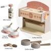 Robotime Dollhouses Wooden Toy Coffee Maker Espresso Machine Playset, Toddler Pretend Play Kitchen Accessories, Pink, 13.39"*5.91"*12.2" - 2 of 4