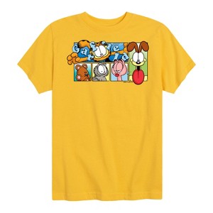 Boys' - Garfield - Character Grid Short Sleeve Graphic T-Shirt - 1 of 4