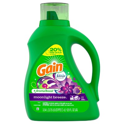 Gain + Aroma Boost Moonlight Breeze Scent HE Compatible Liquid Laundry Detergent Soap