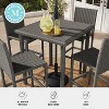 Martha Stewart Bedford Indoor-Outdoor Patio Bar Height Table with Engineered Wood Top in Rattan Wicker - 4 of 4
