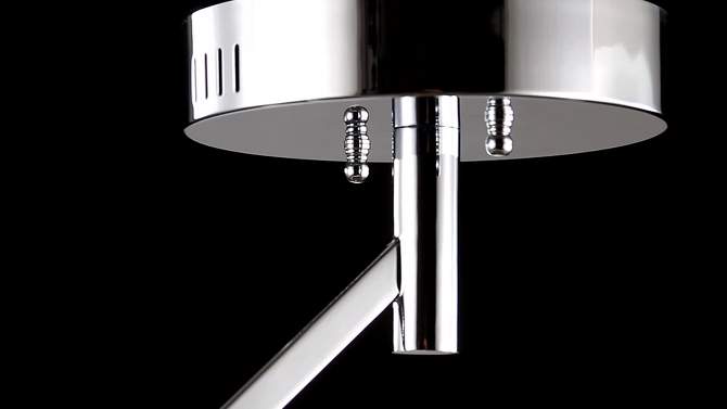 17.5&#34; Metal Owen Dimmable Semi Flush Mount (Includes Energy Efficient Light Bulb) Chrome - JONATHAN Y, 2 of 7, play video