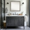 Amanti Art Grand Narrow Non-Beveled Framed Bathroom Vanity Wall Mirror - 4 of 4