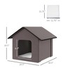 SKYONE Heated Cat Shelter: Waterproof Insulated Outdoor/Indoor Kitty House with Breathable Windows - 2 of 4