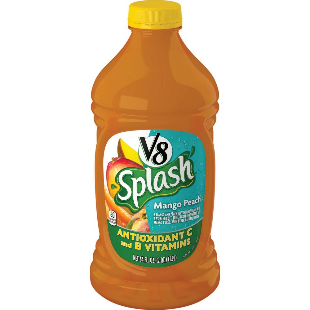 UPC 051000152770 product image for V8 Splash Mango Peach Juice - 64 fl oz Bottle | upcitemdb.com