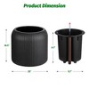Round Planters Set of 2 with a Water Level Monitor, Self Watering Pots for Indoor and Outdoor Plants, Flower Pots for Living Room Black - 4 of 4