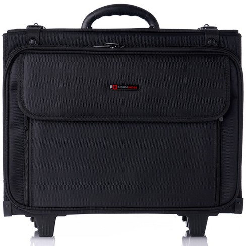 Alpine Swiss Rolling 17” Laptop Briefcase Hard Side Catalog Case