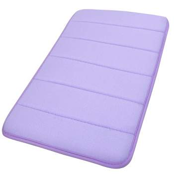 Piccocasa Non-Slip Bathroom Mats Soft Bath Rugs Memory Foam Rugs Carpet, Size: 32 inch x 20 inch, Purple