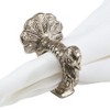 Saro Lifestyle Turkey Napkin Ring, Silver (Set of 4) - 2 of 4