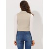 INSPIRE CHIC Women's Faux Suede Casual Sleeveless Biker Vest Jacket - 4 of 4