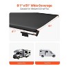 VEVOR Camper Awning Fabric Replacement, 1" to 8', Weatherproof Durable Slide Topper Awning with Bracket, Heavy Duty Slide Topper Awning ,Black - 4 of 4