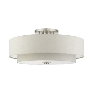Livex Lighting Meridian 6 - Light Semi-Flush Mount in  Brushed Nickel - 1 of 1