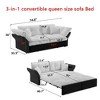 Kumasinova 3-in-1 Convertible Sleeper Sofa Bed – Queen-Size Pull-Out, Velvet Upholstered Couch with Storage Bag, Multi-Functional Loveseat Bed - 2 of 4