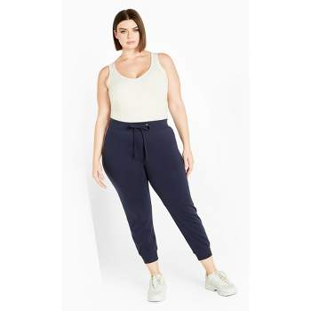Women's Plus Size Double Stripe Pant - navy | AVENUE