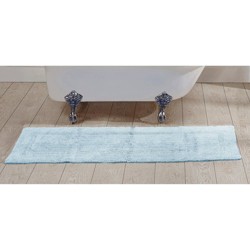 24"x40" Shaggy Border Collection Bath Rug Blue - Better Trends : Target