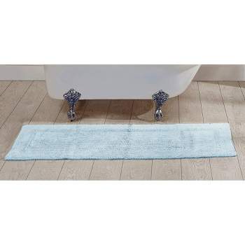 SUSSEXHOME 18 in. x 24 in. Blue Whale Super-Absorbent Washable