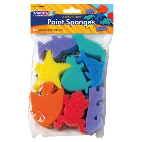 96 Pieces 5 Piece Paint Sponges With Stick - Paint and Supplies - at 