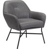 Taranto Accent Chair Vintage Gray - ZM Home: Vinyl Upholstery, Steel Frame, Modern Design for Bedroom & Living Room - 2 of 4