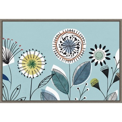 23" x 16" Scandi Florals I by Isabelle Z Framed Canvas Wall Art - Amanti Art