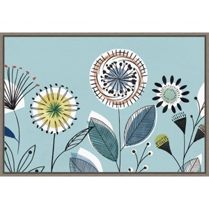 23" x 16" Scandi Florals I by Isabelle Z Framed Canvas Wall Art - Amanti Art - 1 of 4