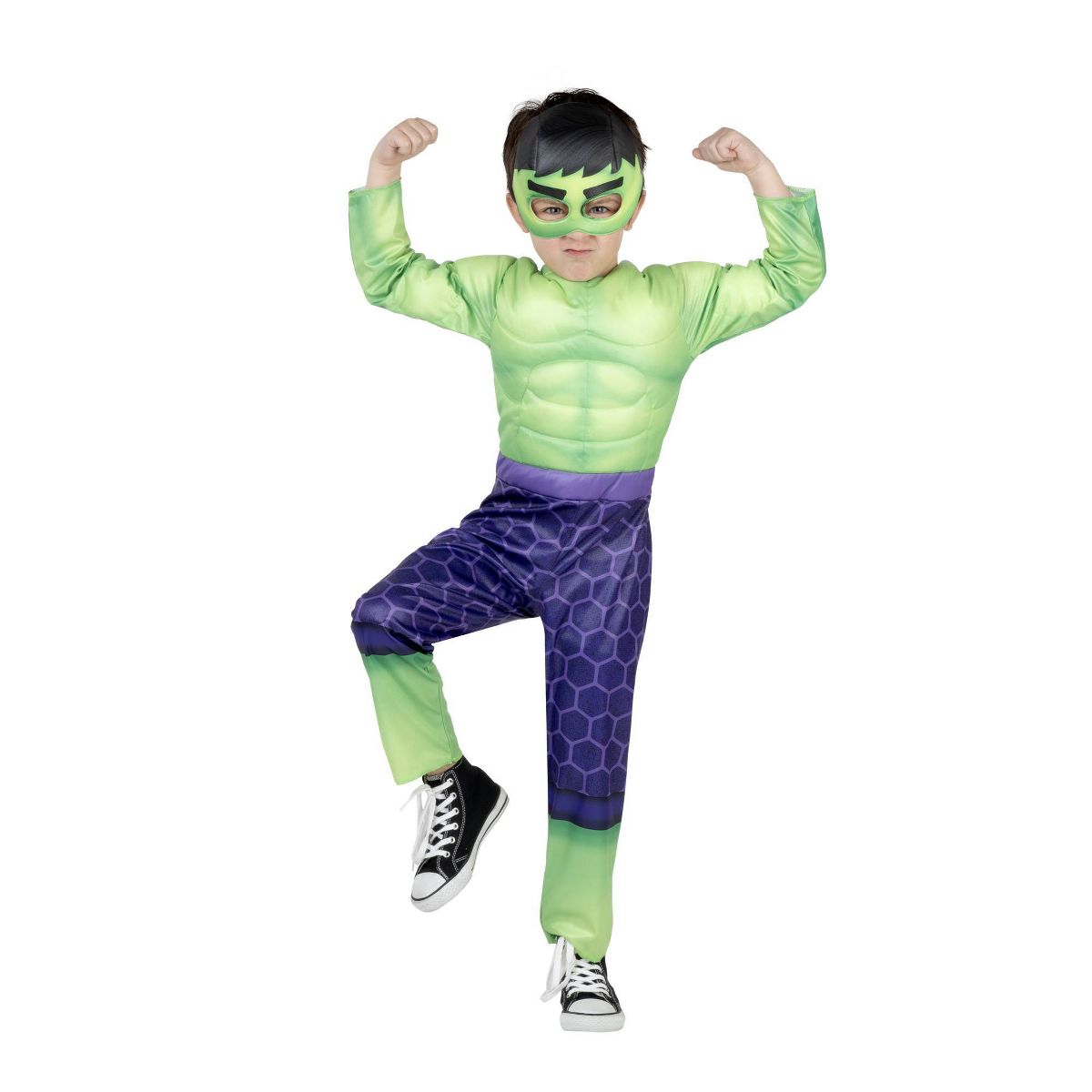 Marvel Spidey and His Amazing Friends Toddler Deluxe Hulk Halloween Costume - thumbnail 7