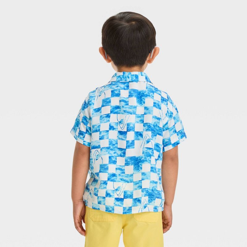 Toddler Boys' Shark Challis Shirt - Cat & Jack™ Cream, 3 of 5