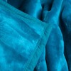 Yorkshire Home Solid Soft Heavy Thick Plush Mink Blanket 8 pound - Aqua - image 3 of 4