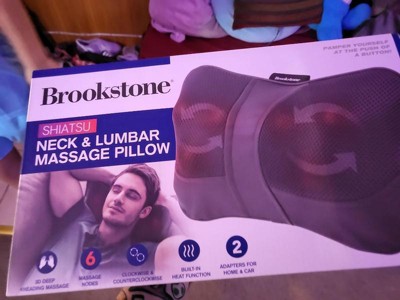 Brookstone Shiatsu Neck Massager, Integrated On and Off Button,  Deep-Kneading Massage, Comfort Flex …See more Brookstone Shiatsu Neck  Massager