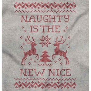 Ugly Christmas Naughty is New Nice Sweatshirt for Men or Women Brisco Brands - 1 of 4