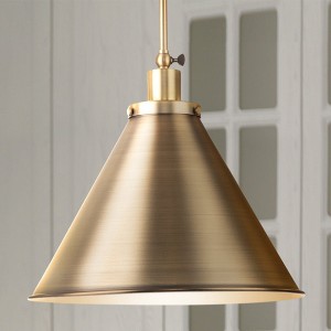 UHP4678	Urban Ambiance Luxury Modern Farmhouse Indoor Pendant,  14''H x 16"W x 16''D,  Vintage Brass Finish, UHP4678 - 1 of 4