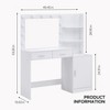 NicBex Makeup Vanity Desk with Mirror Dressing Table with Partitions with Cabinet Doors, 3 Level Dresser, 2 Large Drawer for Bedroom - 3 of 4