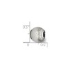 Black Bow Jewelry Sterling Silver Grey Satin Laser Cut Bead Charm - 2 of 3