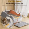JUJABU Enclosed Stainless Steel Cat Litter Box with Lid Extra Large - 3 of 4
