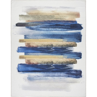 Nourison Washables Abstract Brushstroke Indoor Non-Skid Area Rug