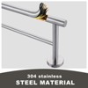 WOWOW 36 in. Wall Mounted Towel Bar in Matte Black, Stainless Steel Double Towel Holder - 4 of 4