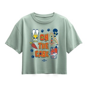 Girls' - Zootopia - Judy And Nick On The Case Short Sleeve Boxy Graphic T-Shirt - 1 of 2