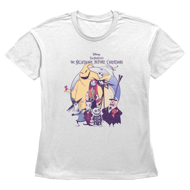 Women's The Nightmare Before Christmas Main Characters Portrait T-Shirt, 1 of 4