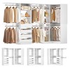 Aheaplus Corner Closet System with 6 Hanging Rods, Closet Organizer System with Shelves and Drawers - 3 of 4