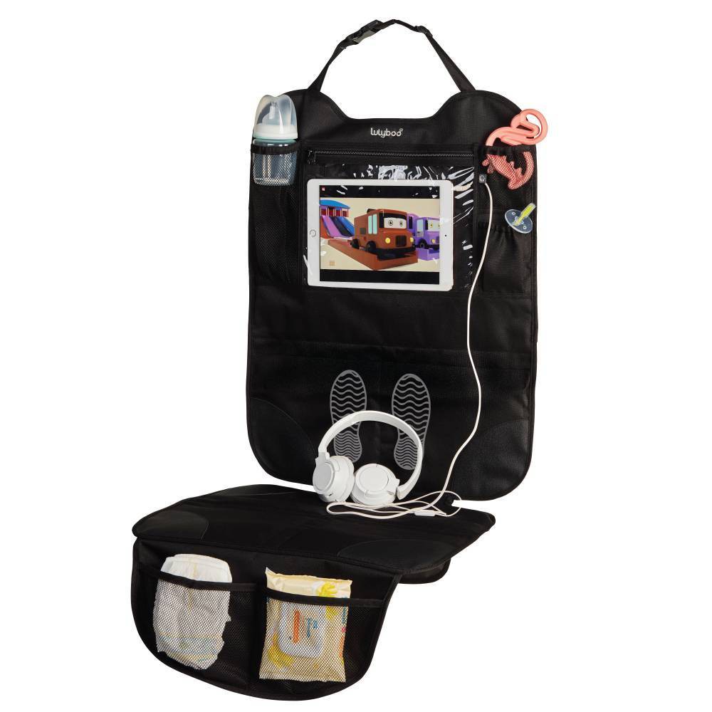 Lulyboo Auto Seat Protector and Car Seat Organizer - Black
