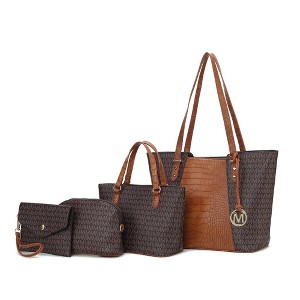 MKF Collection Lippa Tote Crocodile Embossed Vegan Leather Women’s Bag Purse Set by Mia K - 1 of 4