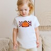 The Juniper Shop SmileyWorld Pumpkin Face Checkered Toddler Short Sleeve Tee - 3 of 4