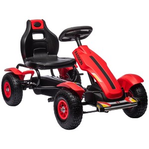 Aosom Kids Pedal Go Kart, Outdoor Ride on Toys with Adjustable Seat, Handbrake, 4 Non-Slip Rubber Wheels for Boys & Girls Aged 5-12 Years Old - 1 of 4