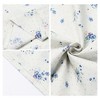 Unique Bargains Soft Cotton Floral Pattern Pillowcase with Envelope Closure for Hair and Skin Set of 2 - 3 of 4