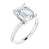 Pompeii3 4Ct Emerald Solitaire Moissanite Engagement Ring in White Yellow or Rose Gold - 3 of 4